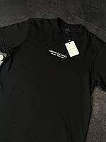 Футболка мужская черная Armani Lux брендовая футболка армани повседневная базовая футболка на лето