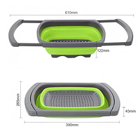Миска- Дуршлаг Benson BN-091 (складной) Зеленая