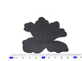 Нашивка мак колір чорний 80х70 мм