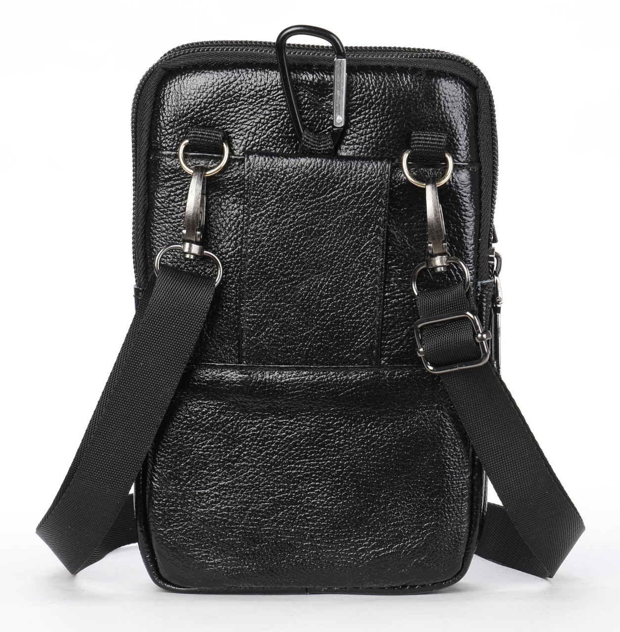 Небольшая кожаная поясная сумка Vintage 20359 Черный высокое качество - фото 4 - id-p2190060541