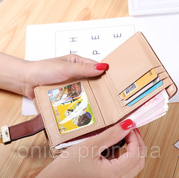 Женский маленький клатч кошелек, яркий портмоне для женщин Голубой хорошее качество - фото 3 - id-p2190061322