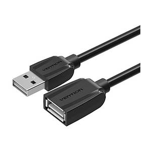 Кабель Подовжувач Vention USB2.0 Extension Cable 2M Black (VAS-A44-B200)