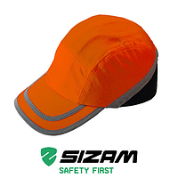 Каска-бейсболка защитная без вентиляции Sizam J-Cap оранжевая 35081