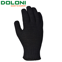 Перчатки рабочие утепленные 7 + 10 класс Doloni Universal Plus черные 540