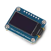 OLED IPS дисплей 0.96&#039;&#039; 64x128px - SPI - 65K RGB - для Raspberry Pi, Arduino, STM32 - Waveshare