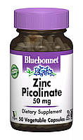 Микроэлемент Цинк Bluebonnet Nutrition Zinc Picolinate 50 mg 50 Veg Caps BLB0738 EM, код: 7778946