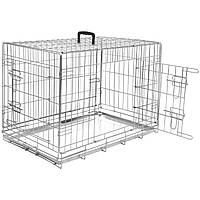 Клетка двухдверная для собак Flamingo Wire Cage Keo 63х43х49 см Silver (5415245006307) TP, код: 7937297