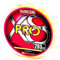 Шнур Duel Hardcore X8 PRO 200м 0.24мм 16.0кг 2.0 (2163858 H3887-Y) MP, код: 7715966