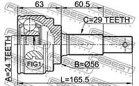 ШРУС NISSAN NV200 / NISSAN LEAF (ZE0) / NISSAN JUKE (F15) / NISSAN TEANA (J32) 2003-2019 г.