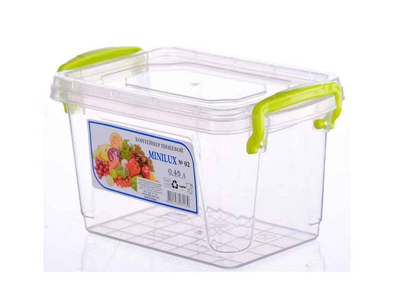Контейнер пластиковий 0,45л Minilux №02 ТМ AL-PLASTIK FG, фото 1