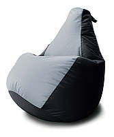 Кресло мешок Груша Coolki комби XL 85x105 Черный с Серым 07 Оксфорд 600D AG, код: 6719623