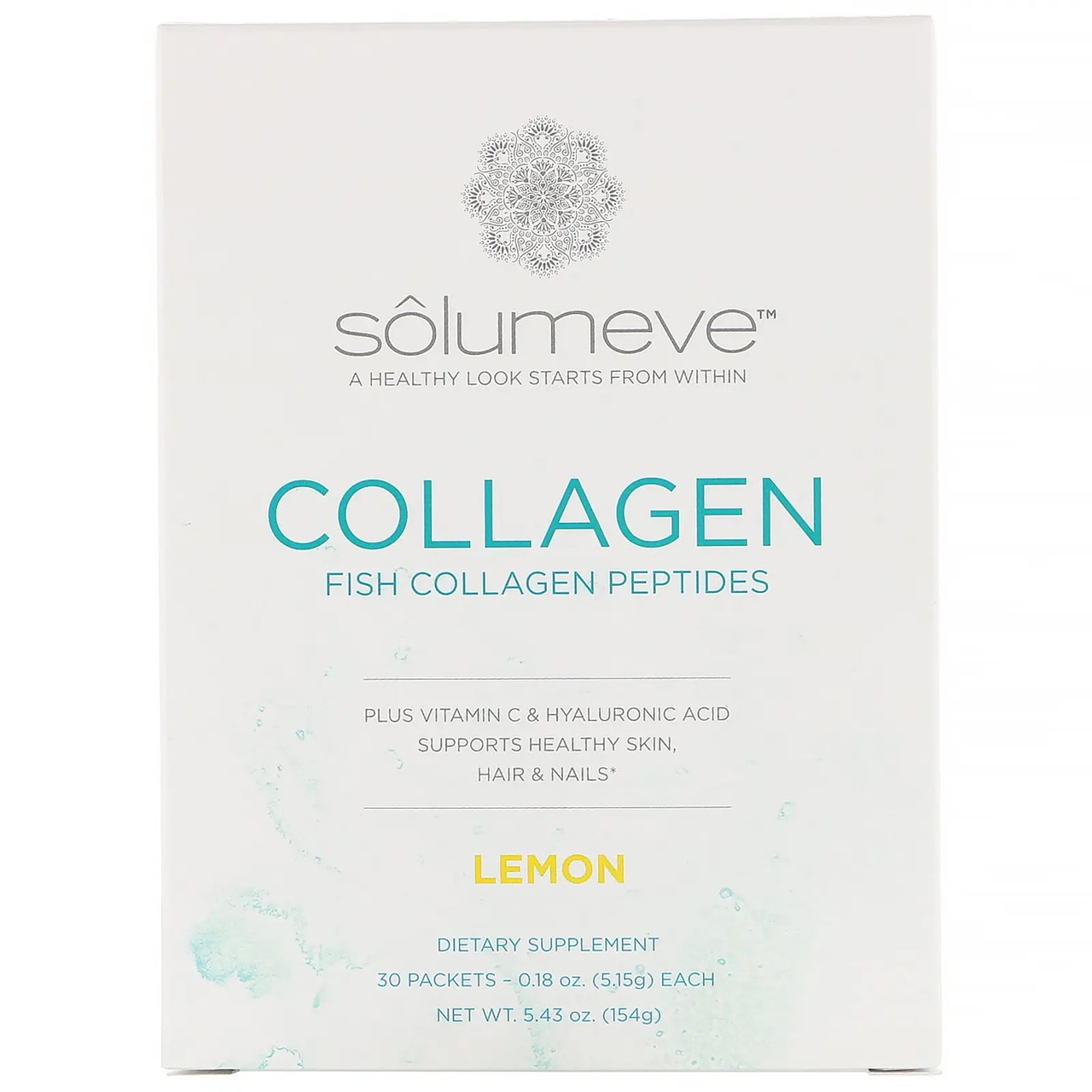 Колаген пептиди смак лимона Solumeve Collagen Peptides 30 пакетиків по 5,15 г