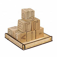 Набор деревянных кубиков MiC укр (172193) CP, код: 7681109