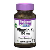 Витамин K Bluebonnet Nutrition Vitamin К1 100 mcg 100 Caplets HR, код: 7679202