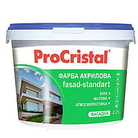 Краска акриловая фасадная Ирком ProCristal Fasad-Standart IP-131 2.7 л Белый PP, код: 7787318