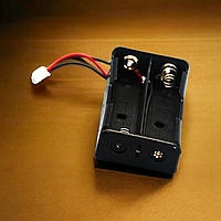Корпус для батареек типоразмера 18650, держатель отсек с проводами, 2 секции