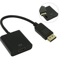 Переходник DisplayPort - HDMI адаптер DisplayPort to HDMI длина кабеля 10см + Подарок НожКредитка