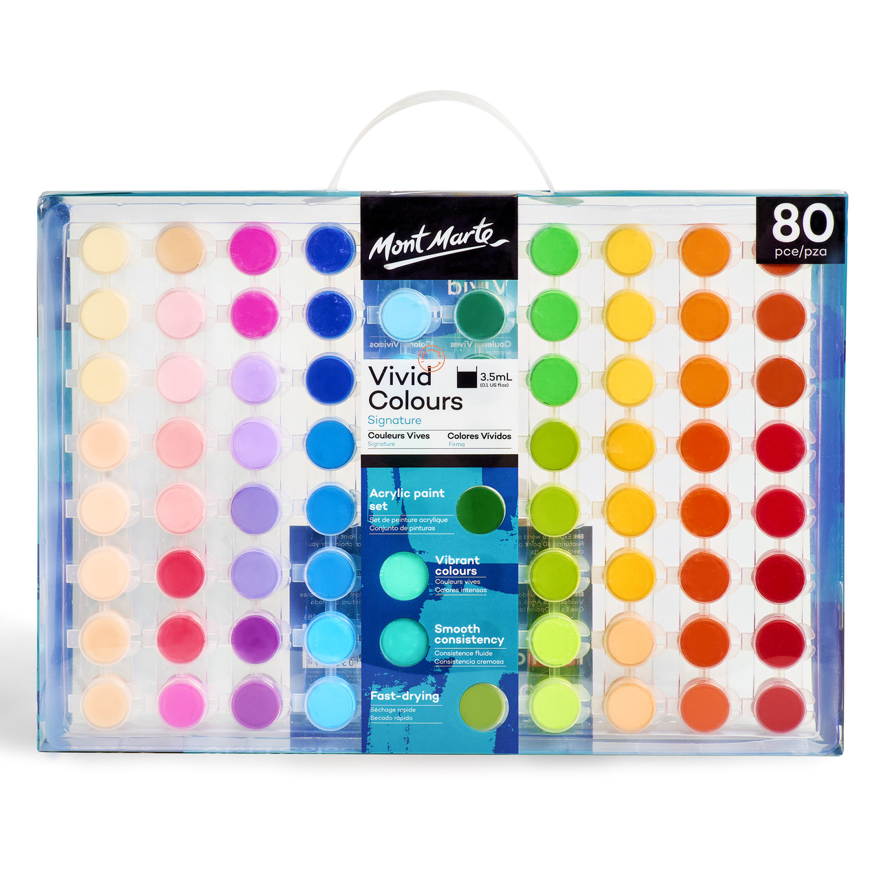Набір акрилових фарб Mont Marte Vivid Colors - 80 штук