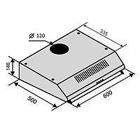 Вытяжка Ventolux Roma 60 ВR 2M LUX