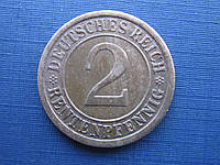 Монета 2 пфеннига Германия 1924 А