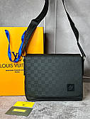 Сумка мессенджер Louis Vuitton District PM Damier Infini с лого в углу  s063 черный