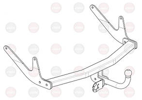 Фаркоп Renault Logan MCV (універсал 2013-)(Фаркоп Рено Логан МСВ)VasTol