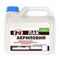 Акриловий лак для дерева +БІО водорозчинний прозорий напівглянцевий 3лBAUCHIM