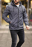 Чоловіча вітровка / Весняна куртка чоловіча / вітровка чоловіча чорного кольору з орнаментом, фото 7