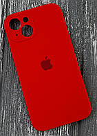 Чехол для Apple Iphone 15 матовый кейс с закрытой камерой на айфон 15 красный/red