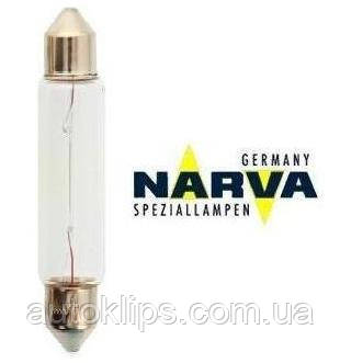 Лампа 12V C10W (43 мм) цоколь-SV8.5 (салон, номери, габарит) NARVA 17317