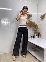 Штани палаццо з імітацією нижньої білизни, стильні і сучасні