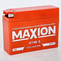 Акумулятор мотоциклетний 2,3Ah-12v Maxion GT4B-5 (114х39х87) GEL, EN30