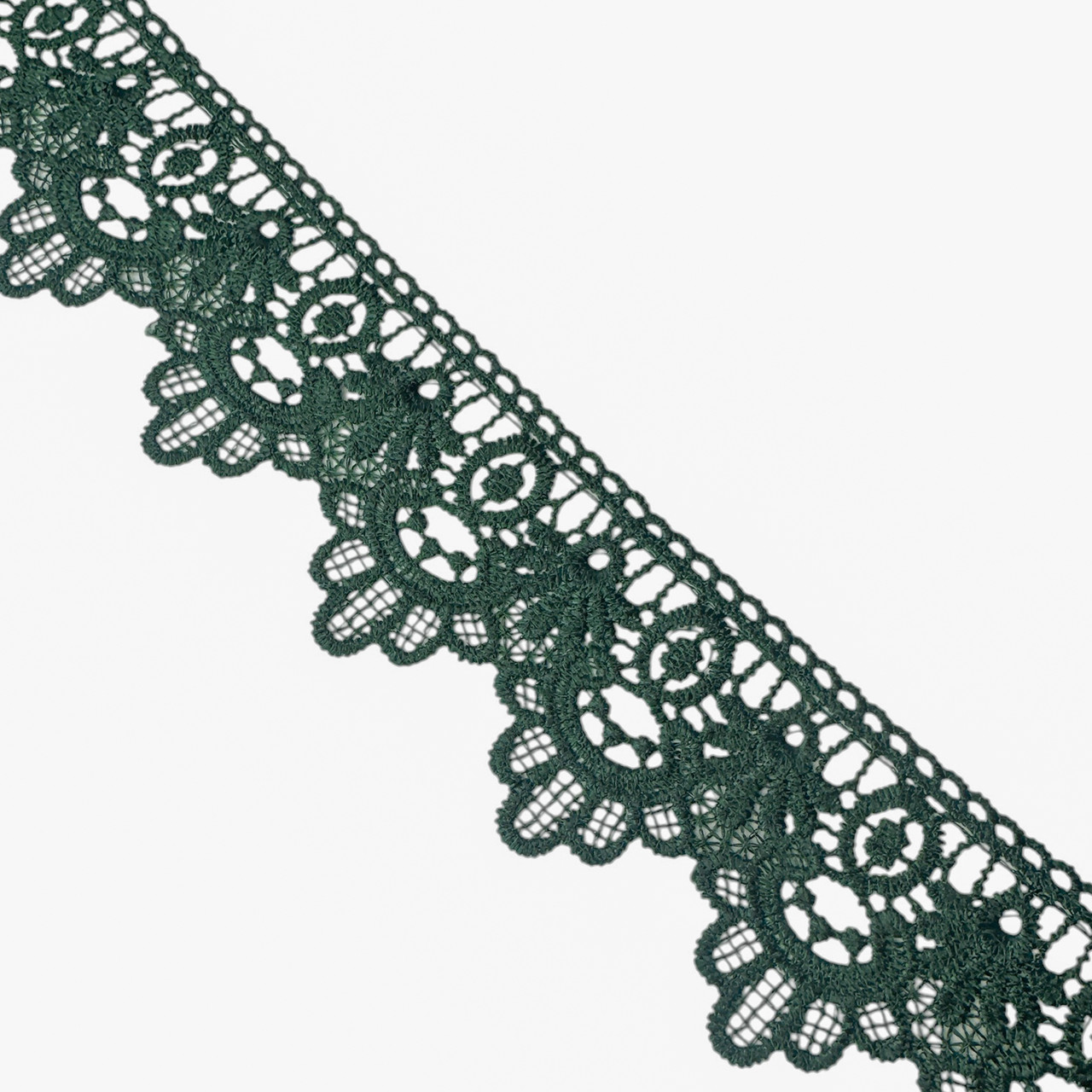 Мереживо макраме 6,5 см колір - зелений, фото 1
