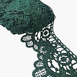 Мереживо макраме 6,5 см колір - зелений, фото 3