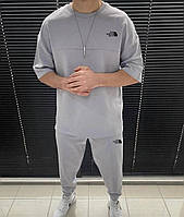 Мужской летний спортивный костюм TNF футболка и штаны с манжетами размеры 48-54