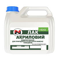Акриловий лак для каменю +БІО водорозчинний 2,4л Прозорий напівглянцевий BAUCHIM