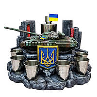 Сувенирный и подарочный набор "Украинский танк Т-64 БВ", Оригинальный военный подарок для мужчин