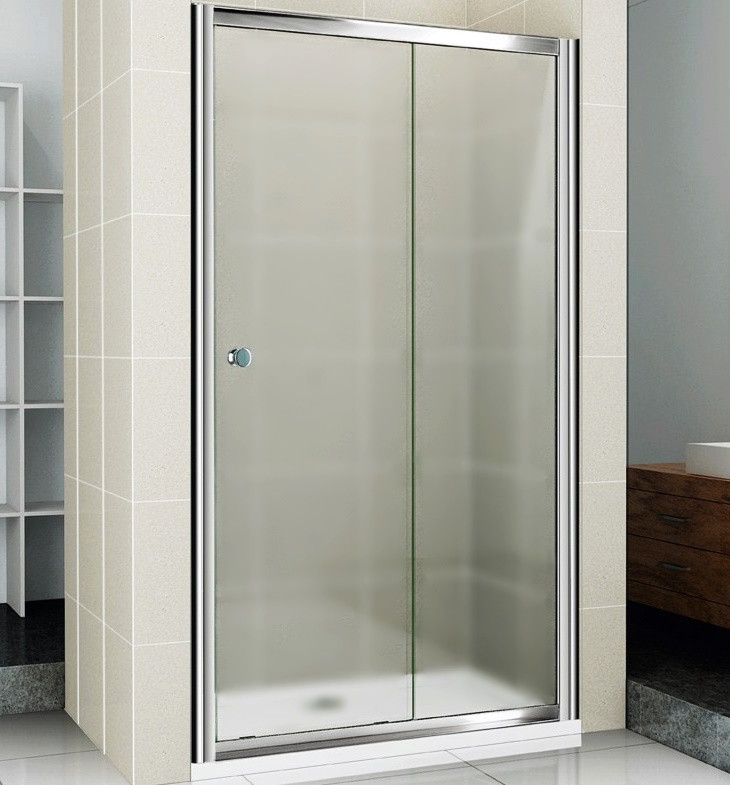 Душові двері в нішу Shower SD-110 110x190 дві секції двері для душу матове безпечне скло 6 мм