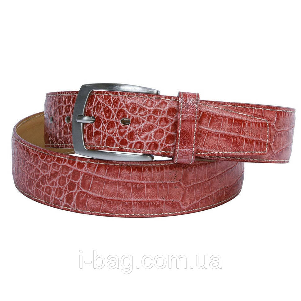 Шкіряний ремень 501/40 rosso червоний TONY PEROTTI