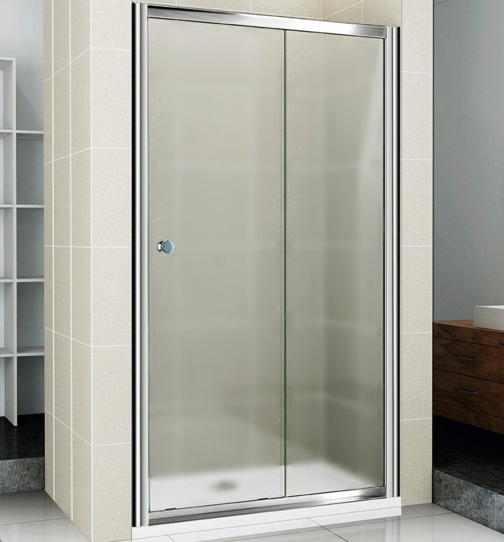 Душові двері в нішу Shower SD-130 130x190 розсувні двері для душу матове безпечне скло 6 мм