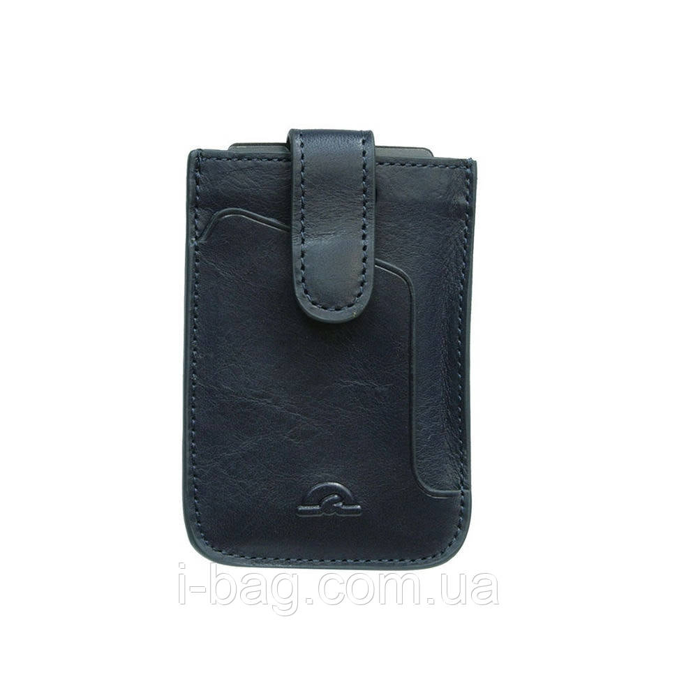 Кредитниця шкіряна Nevada 3821+RFID navy синій