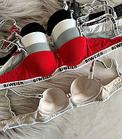 Бюстгальтер гладкий анжеліка з корректором чашка C 5 кольорів