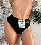 Жіночі трусики стрінги бавовна 44-48р 5 кольорів, фото 2