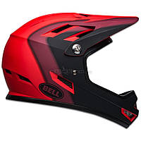 Велошлем фулфейс BMX даунхилл Bell Sanction Matte Black Red Large (58-60cm)