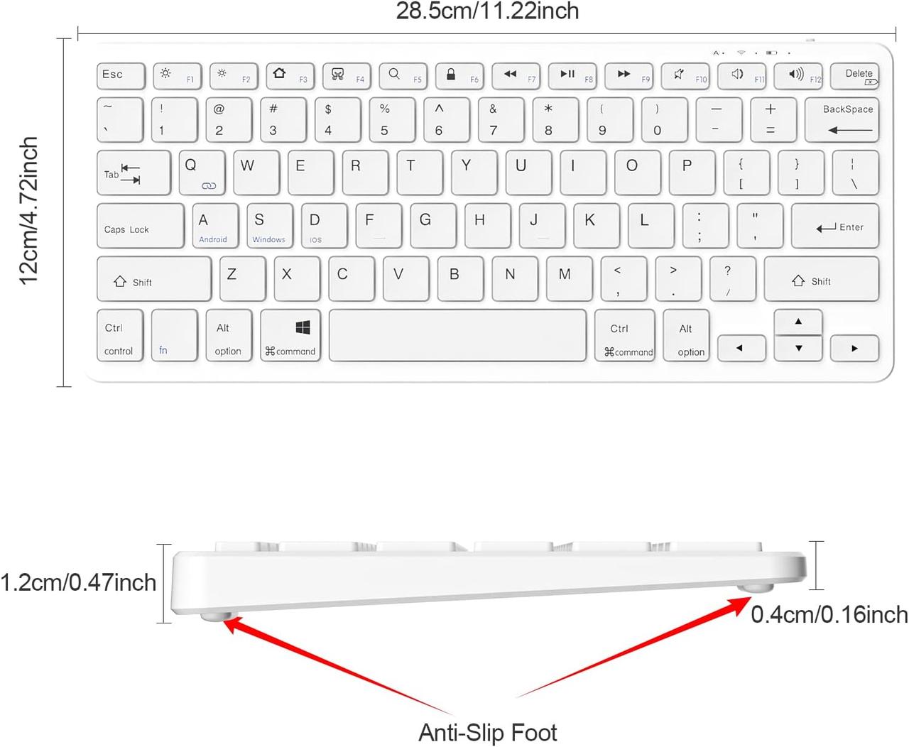 Bluetooth-клавіатура TaIYanG для iPad Сумісна з бездротовою клавіатурою iPad 10th/iPad 10.2 (9-го/8-го/7-го покоління), iPad Air 5, фото 1