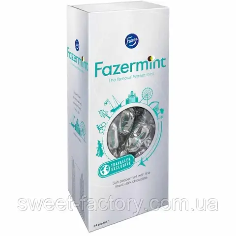 Цукерки Fazer Fazermint Dark Chocolate & Peppermint 500g