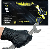 Супер міцні рукавички ProMates, щільність 9 г.- чорні (50шт)