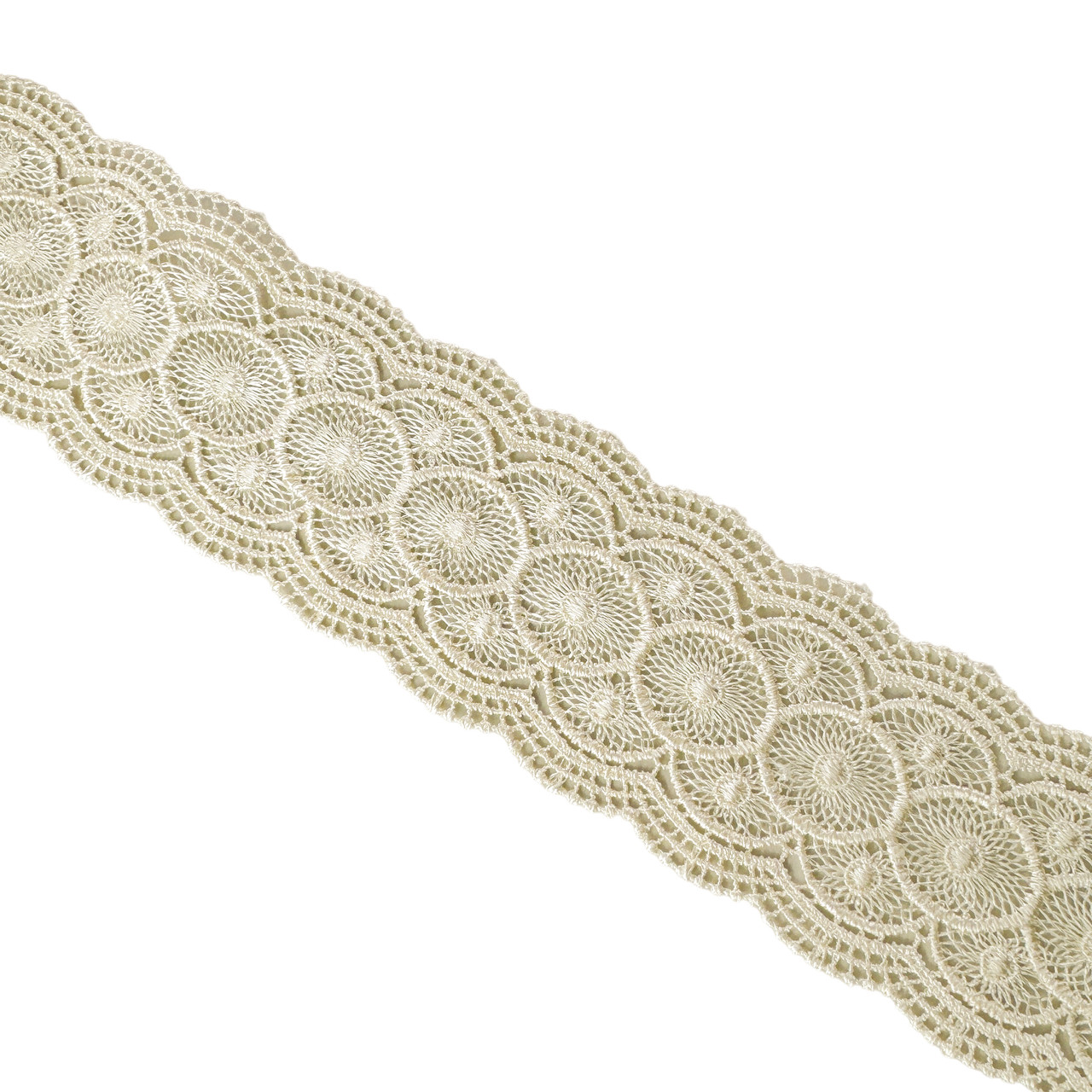 Мереживо макраме 6,0 см колір - молочний, фото 1