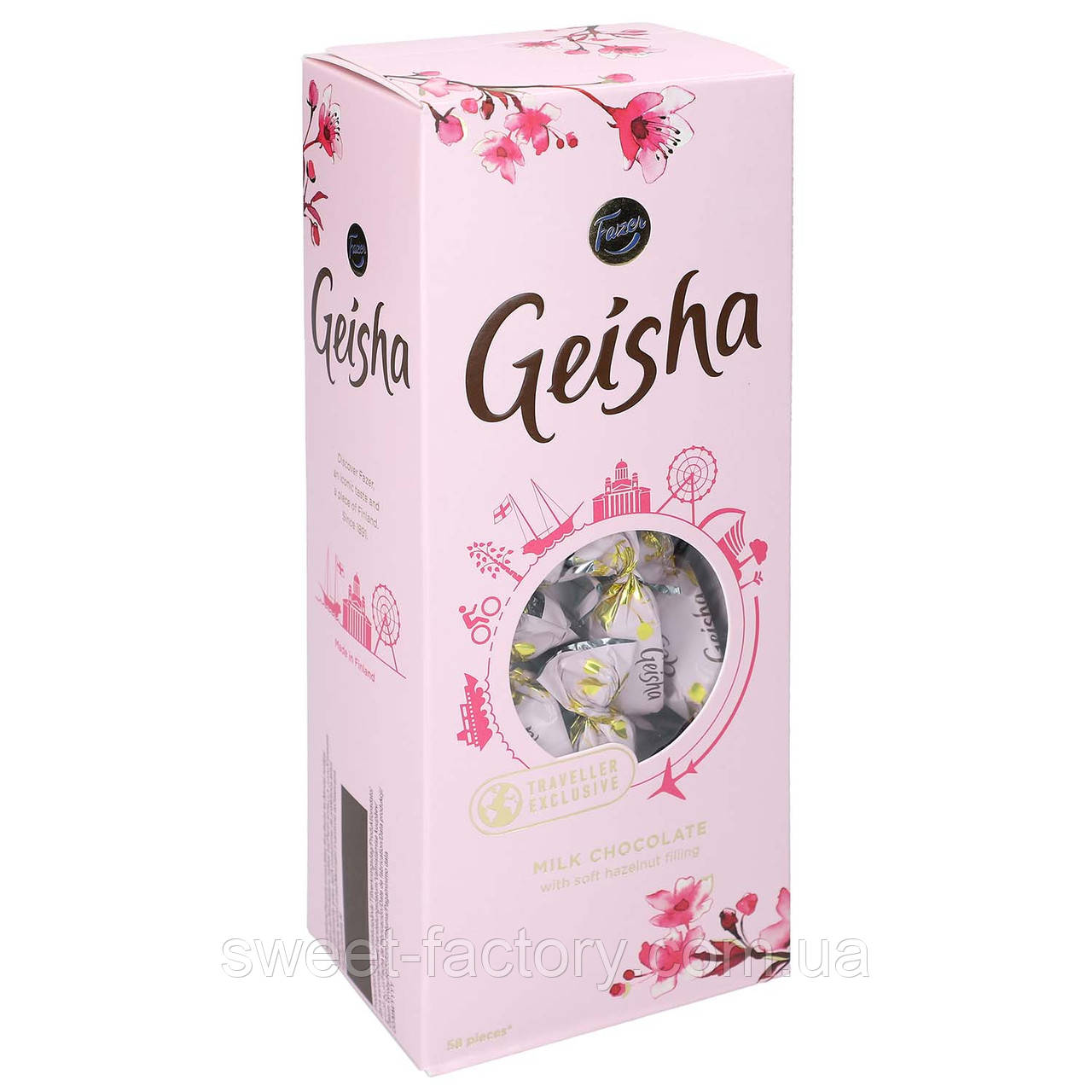 Шоколадні цукерки Fazer Geisha Milk Chocolate 58s 420g