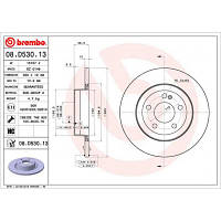 Тормозной диск Brembo 08.D530.13